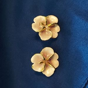 💖  Vintage Enamel Poppy earrings